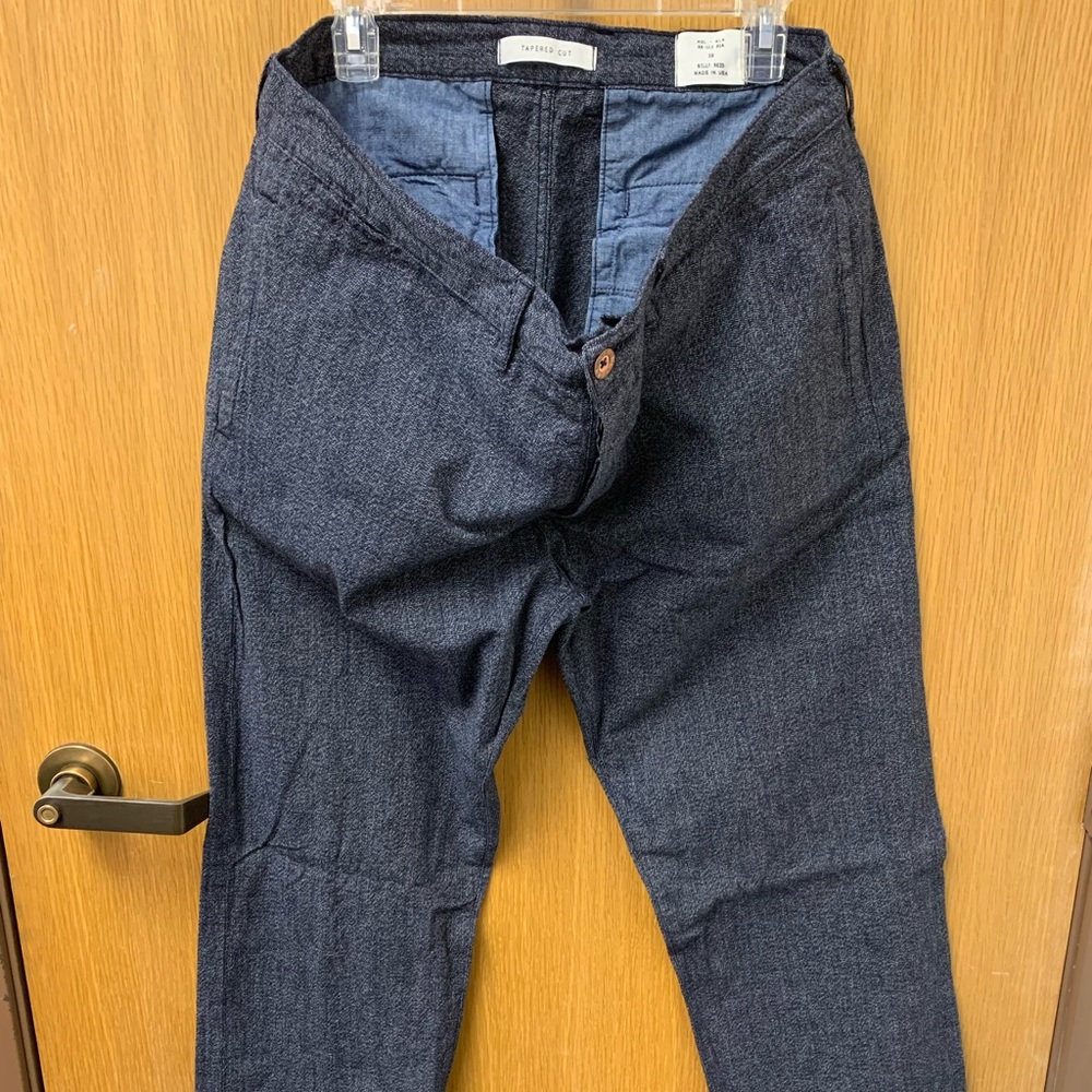 Billy Reid Dress Pants Charcoal Tapered Cut Size 38